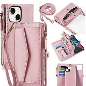 I-phone 14 Plus phone case and wallet combo